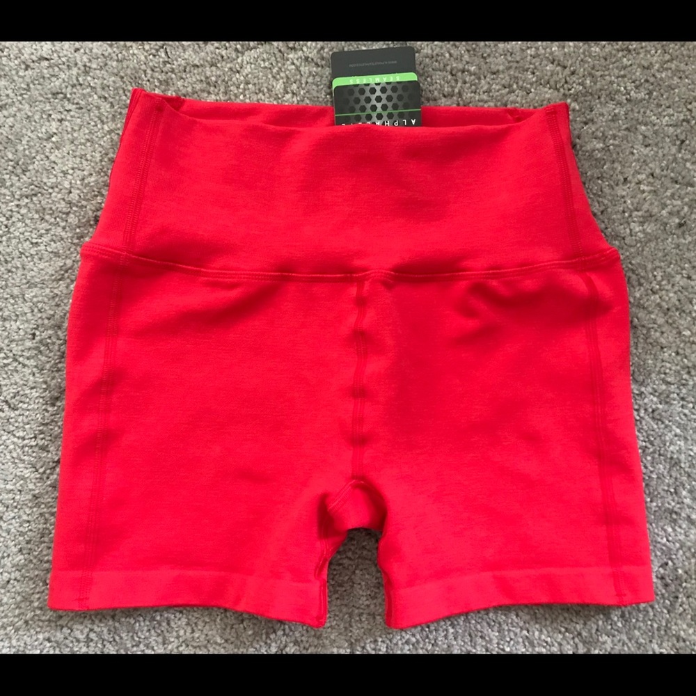 NEW in bag Alphalete SZ M R6 Formula Red Shorts